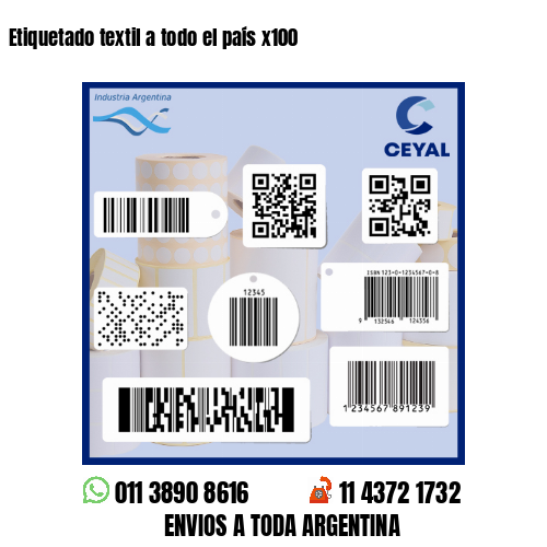 Etiquetado textil a todo el país x100