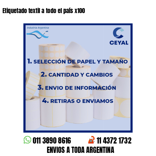 Etiquetado textil a todo el país x100