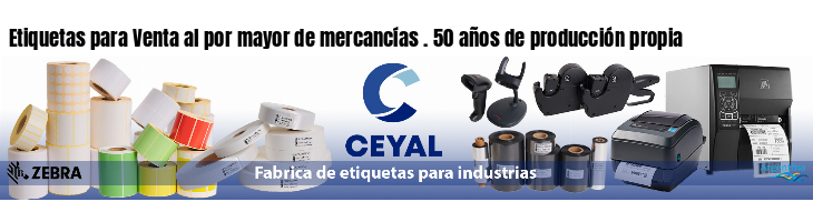 Etiquetas para Venta al por mayor de mercancías . 50 años de producción propia