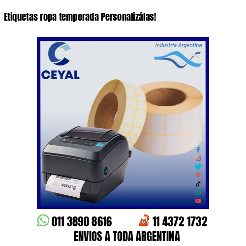 Etiquetas ropa temporada Personalizálas!
