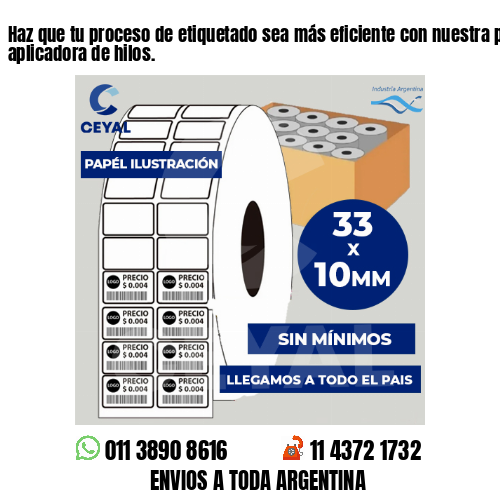 Haz que tu proceso de etiquetado sea más eficiente con nuestra pistola aplicadora de hilos.