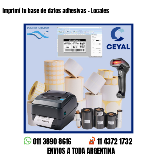 Imprimí tu base de datos adhesivas – Locales