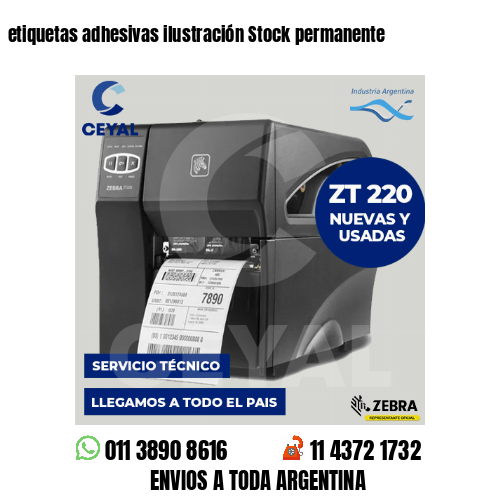 etiquetas adhesivas ilustración Stock permanente