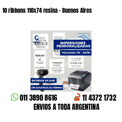 10 ribbons 110x74 resina - Buenos Aires
