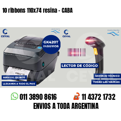 10 ribbons 110x74 resina - CABA