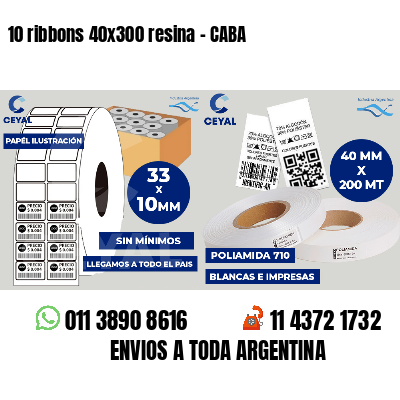 10 ribbons 40x300 resina - CABA