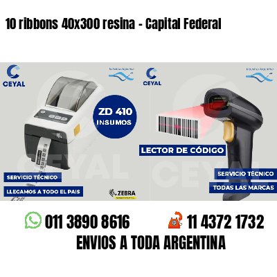 10 ribbons 40x300 resina - Capital Federal