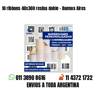10 ribbons 40x300 resina doble - Buenos Aires