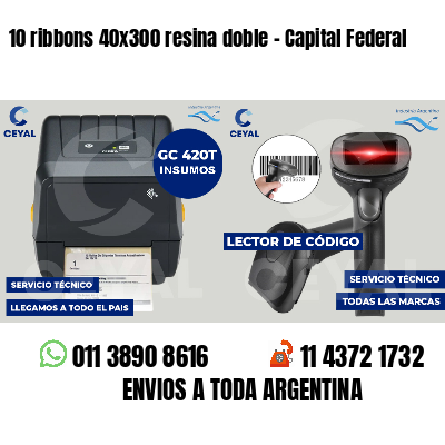 10 ribbons 40x300 resina doble - Capital Federal