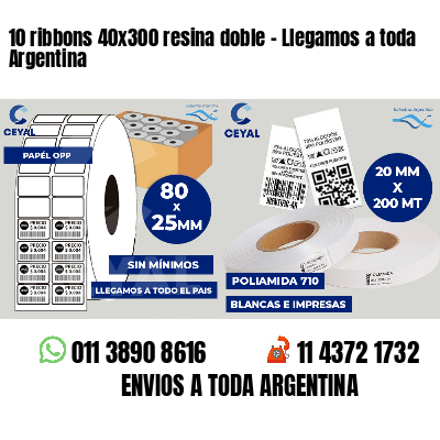 10 ribbons 40x300 resina doble - Llegamos a toda Argentina