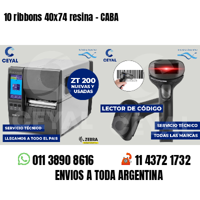 10 ribbons 40x74 resina - CABA
