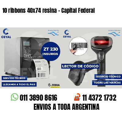 10 ribbons 40x74 resina - Capital Federal