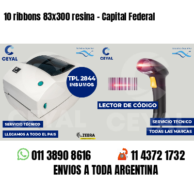 10 ribbons 83x300 resina - Capital Federal