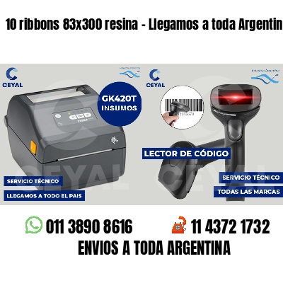 10 ribbons 83x300 resina - Llegamos a toda Argentina