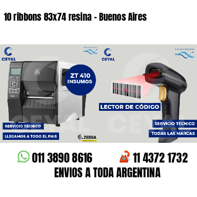 10 ribbons 83x74 resina - Buenos Aires