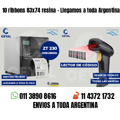 10 ribbons 83x74 resina - Llegamos a toda Argentina