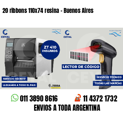 20 ribbons 110x74 resina - Buenos Aires
