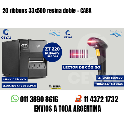20 ribbons 33x500 resina doble - CABA