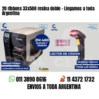 20 ribbons 33x500 resina doble - Llegamos a toda Argentina