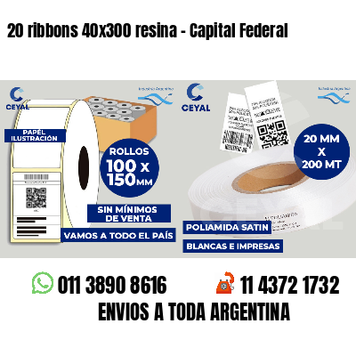 20 ribbons 40x300 resina - Capital Federal