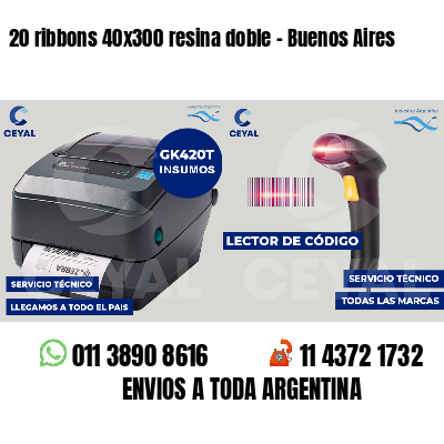 20 ribbons 40x300 resina doble - Buenos Aires