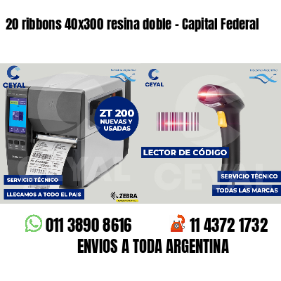 20 ribbons 40x300 resina doble - Capital Federal
