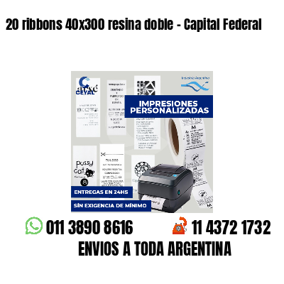 20 ribbons 40x300 resina doble - Capital Federal