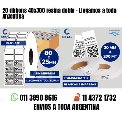 20 ribbons 40x300 resina doble - Llegamos a toda Argentina