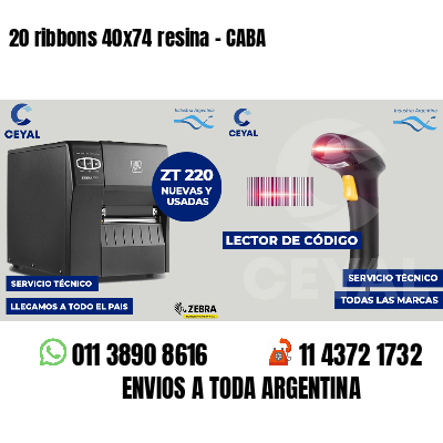 20 ribbons 40x74 resina - CABA