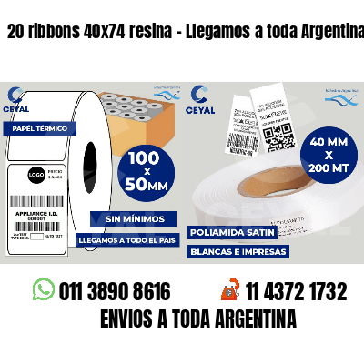 20 ribbons 40x74 resina - Llegamos a toda Argentina