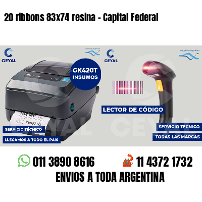 20 ribbons 83x74 resina - Capital Federal