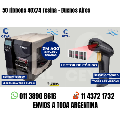 50 ribbons 40x74 resina - Buenos Aires
