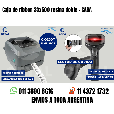 Caja de ribbon 33x500 resina doble - CABA