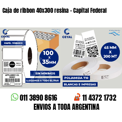 Caja de ribbon 40x300 resina - Capital Federal