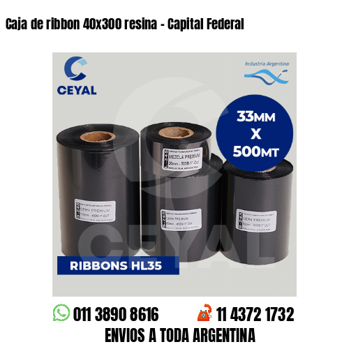 Caja de ribbon 40×300 resina – Capital Federal