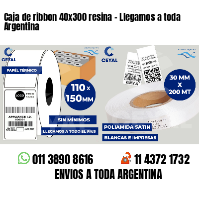 Caja de ribbon 40x300 resina - Llegamos a toda Argentina