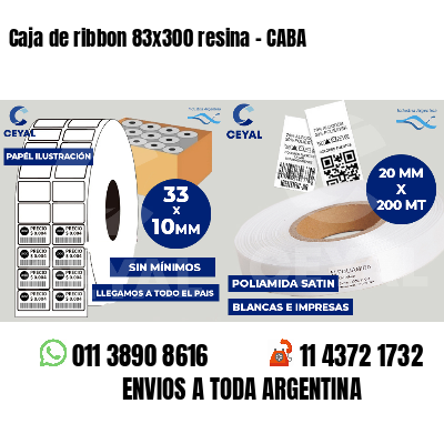 Caja de ribbon 83x300 resina - CABA