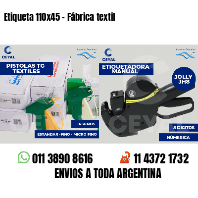 Etiqueta 110x45 - Fábrica textil