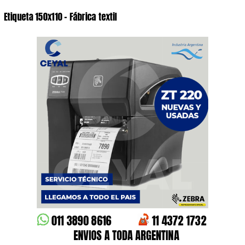 Etiqueta 150×110 – Fábrica textil