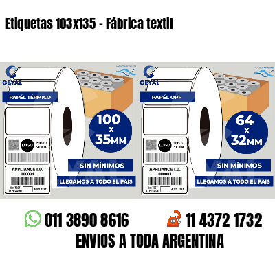 Etiquetas 103x135 - Fábrica textil