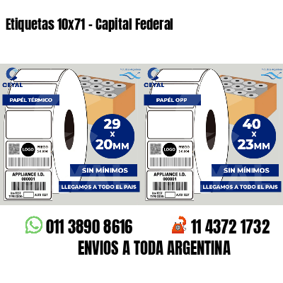 Etiquetas 10x71 - Capital Federal