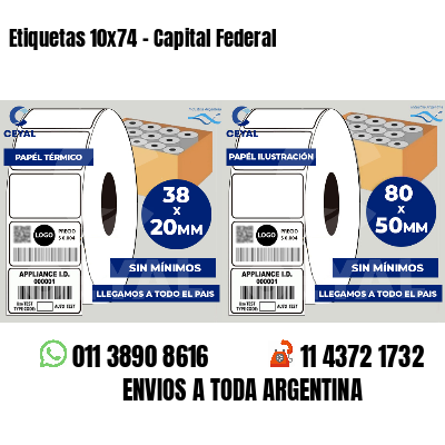 Etiquetas 10x74 - Capital Federal