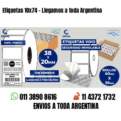 Etiquetas 10x74 - Llegamos a toda Argentina