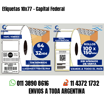 Etiquetas 10x77 - Capital Federal