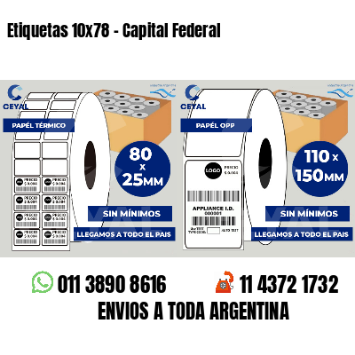 Etiquetas 10x78 - Capital Federal