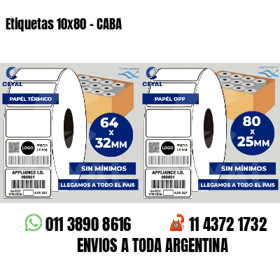 Etiquetas 10x80 - CABA