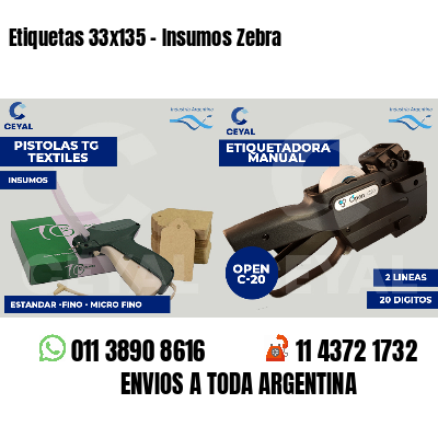 Etiquetas 33x135 - Insumos Zebra 
