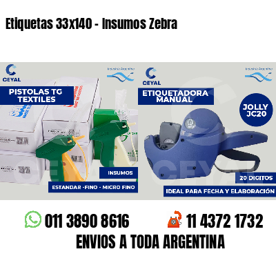 Etiquetas 33x140 - Insumos Zebra 