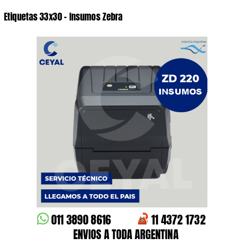 Etiquetas 33×30 – Insumos Zebra