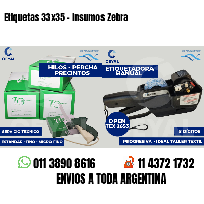 Etiquetas 33x35 - Insumos Zebra 
